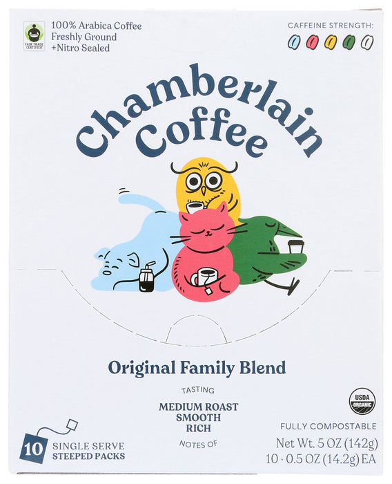 CHAMBERLAIN COFFEE: Original Family Blend 10Pk, 5 OZ
