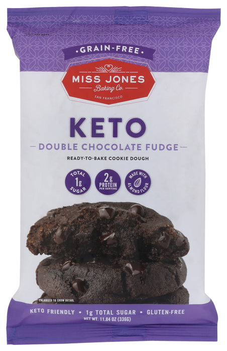 MISS JONES BAKING CO: Keto Ready To Bake Dough Chocolate, 11.84 oz