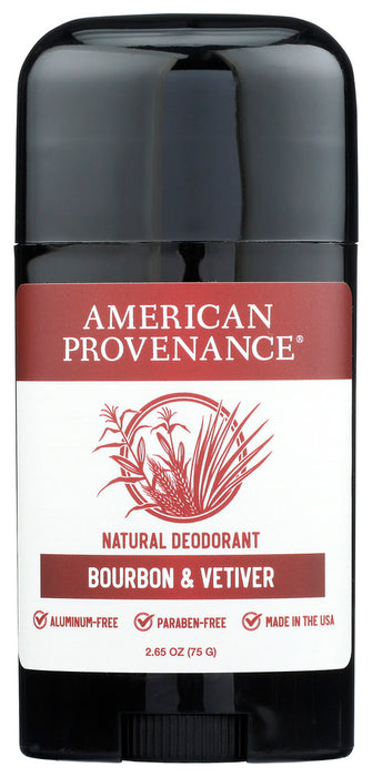 AMERICAN PROVENANCE: Bourbon and Vetiver Deodorant, 2.65 oz