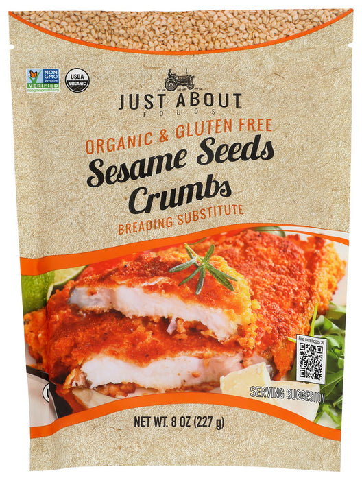 JUST ABOUT FOODS: Organic Sesame Seed Crumbs, 8 oz