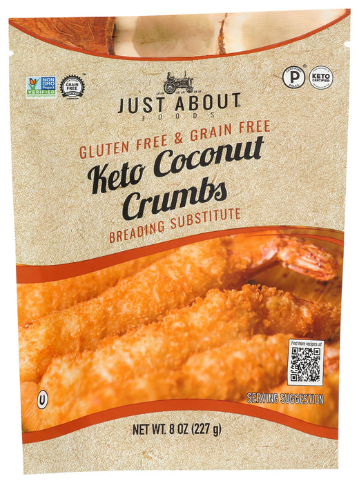 JUST ABOUT FOODS: Coconut crumbs, 8 oz