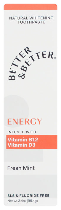 BETTER AND BETTER: Toothpaste Energy Single, 3.4 oz