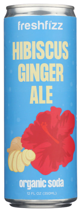 FRESH FIZZ: Hibiscus Ginger Ale, 12 fo