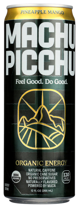 MACHU PICCHU: Pineapple Mango Organic Energy Drink, 12 fo