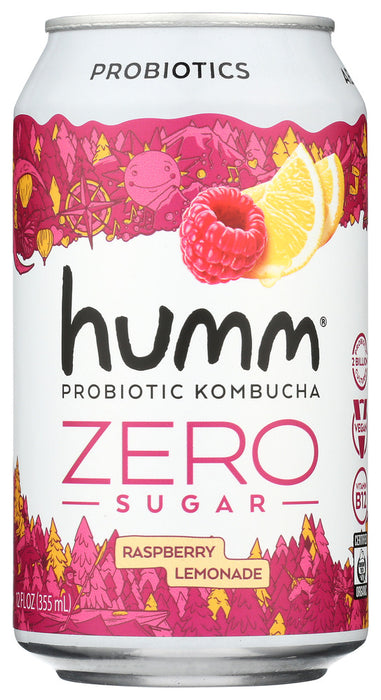 HUMM: Kombucha Rspbry Lmond Zro, 12 fo