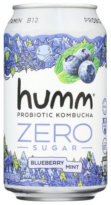 HUMM: Kombucha Blubrry Mnt Zro, 12 fo
