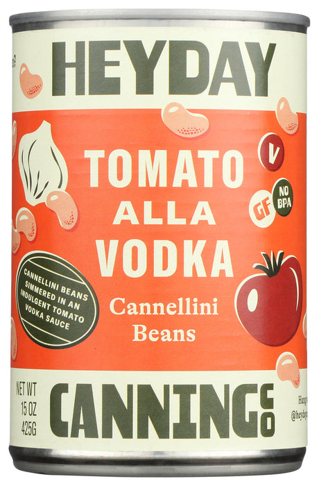HEYDAY CANNING CO: Beans Cnnllini Tmto Vdka, 15 OZ