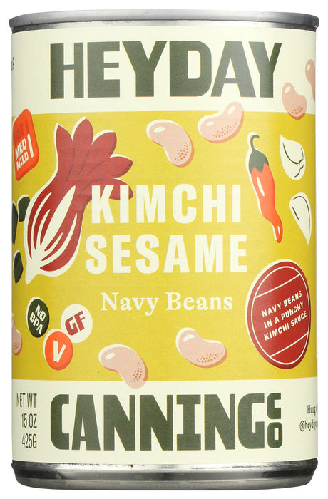 HEYDAY CANNING CO: Kimchi Sesame Navy Beans, 15 oz