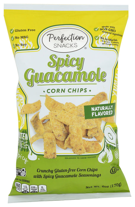 PERFECTION SNACKS: Spicy Guacamole Corn Chips Gluten Free, 6 oz