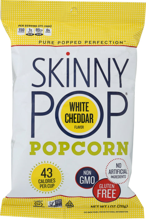 SKINNY POP: Popcorn White Cheddar, 1 oz