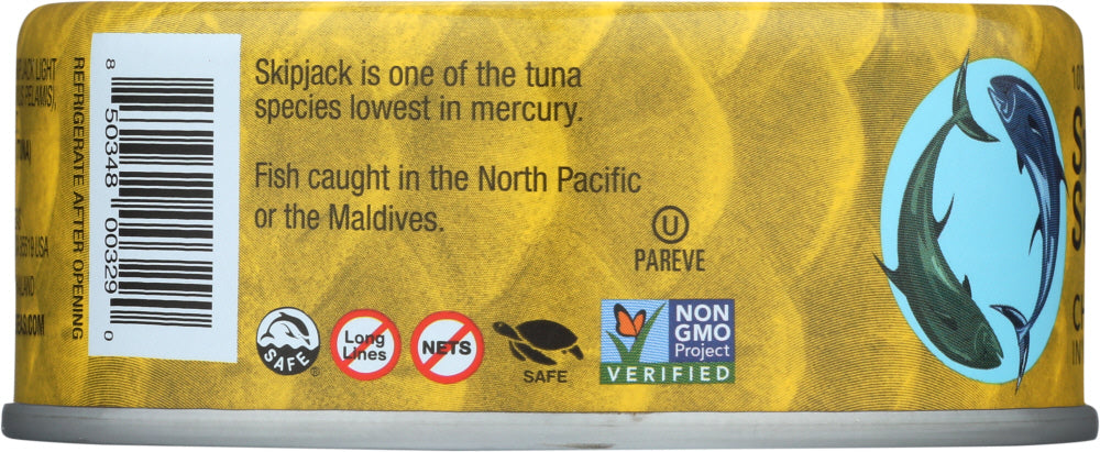 SUSTAINABLE SEAS: Tuna Lt Chunk In Water, 5 oz