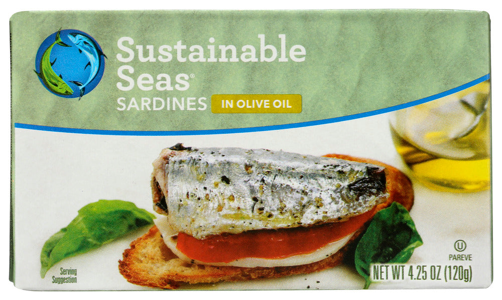 SUSTAINABLE SEAS: Sardines in Olive Oil, 5 oz