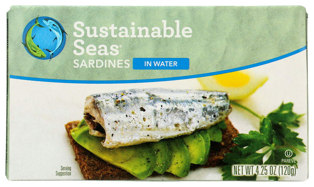 SUSTAINABLE SEAS: Sardines in Water, 4.25 oz