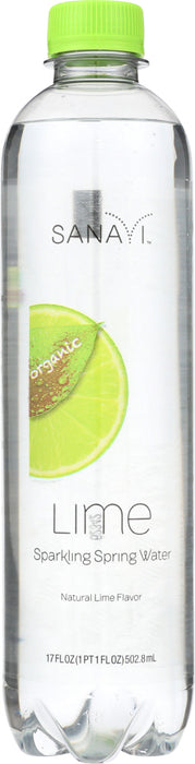 SANAVI: Lime Sparkling Spring Water, 17 fo