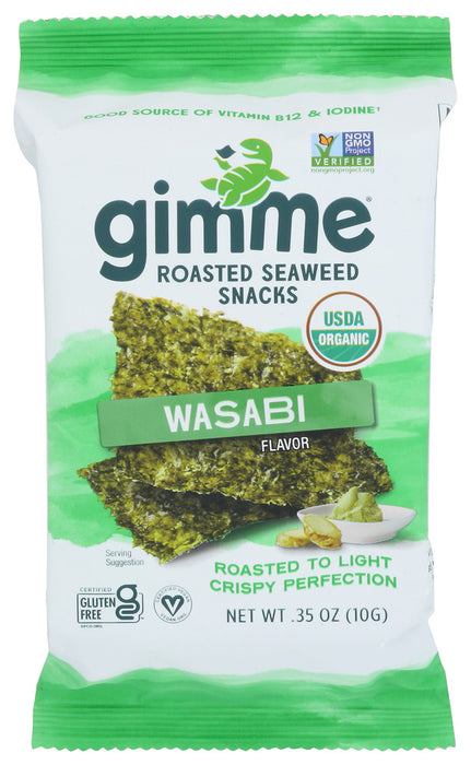 GIMME: Roasted Seaweed Snacks Wasabi, 0.35 oz