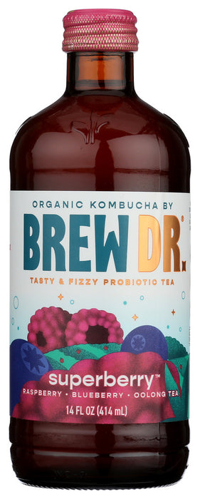 BREW DR KOMBUCHA: Superberry, 14 oz