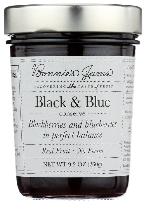 BONNIES JAMS: Black and Blue Jam, 8.75 oz