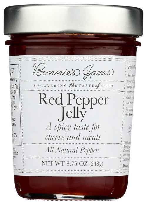 BONNIES JAMS: Jam Red Pepper Jelly, 8.75 oz