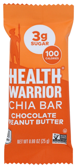 HEALTH WARRIOR: Chia Bar Chocolate Peanut Butter, 0.88 oz