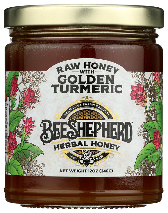 BEE SHEPHERD: Golden Turmeric Raw Honey, 12 oz