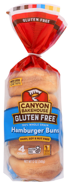 CANYON BAKEHOUSE: Hamburger Buns Gluten Free, 12 oz