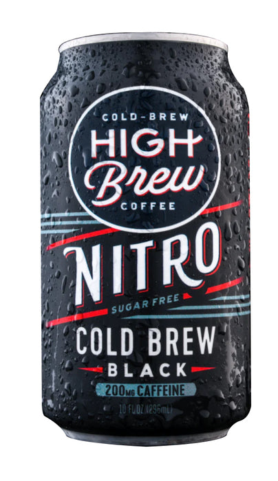 HIGH BREW: Nitro Cold Brew Black Coffee, 10 fo