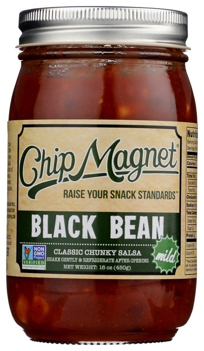 CHIP MAGNET: Salsa Black Bean, 16 oz