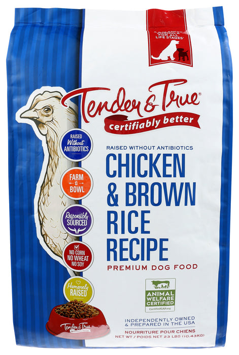 TENDER AND TRUE: Kibble Chckn Brwn Rice, 23 LB