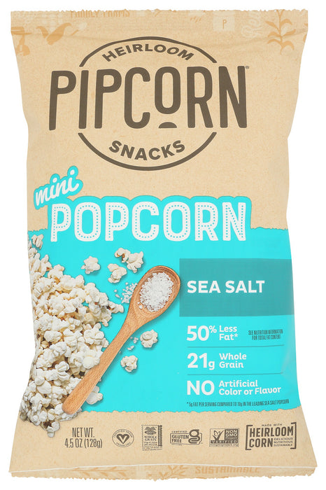 PIPCORN: Popcorn Mini Sea Salt, 4.5 oz