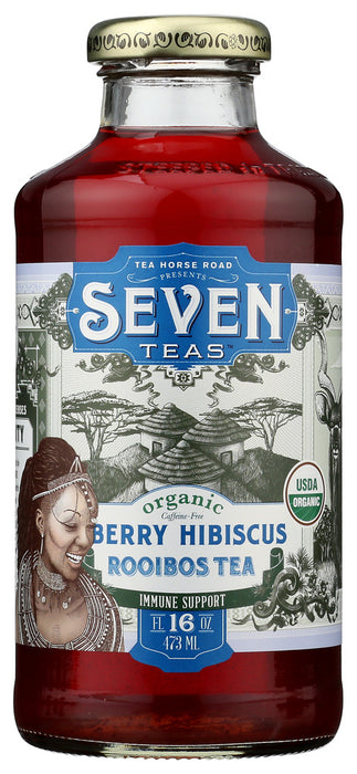 SEVEN TEAS: Berry Hibiscus Rooibos Organic Tea, 16 fo