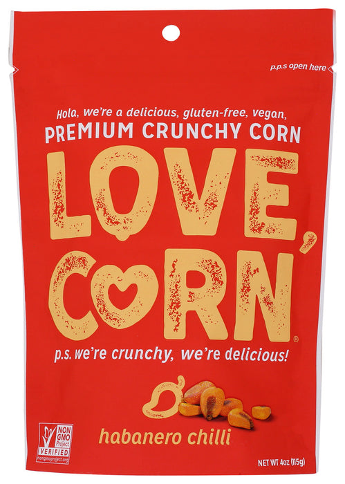 LOVE CORN: Habanero Chili Crunchy Corn, 4 oz