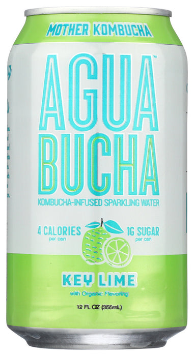 AGUA BUCHA: Water Sprk Kmbch Inf Lime, 12 fo