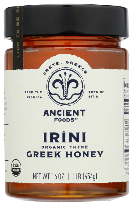 ANCIENT FOODS: Honey Greek Irini Thyme, 16 oz