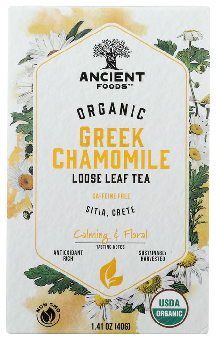 ANCIENT FOODS: Organic Greek Chamomile Tea, 40 gm