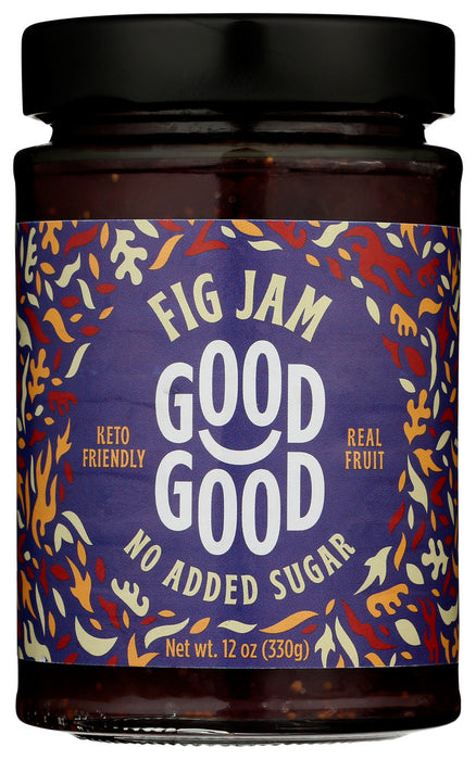 GOOD GOOD: Fig Jam Keto Friendly No Added Sugar, 12 oz