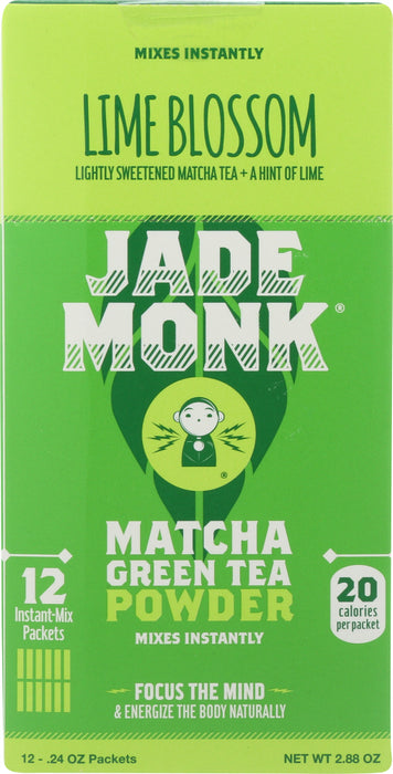 JADE MONK: Lime Blossom Matcha Tea, 2.88 oz