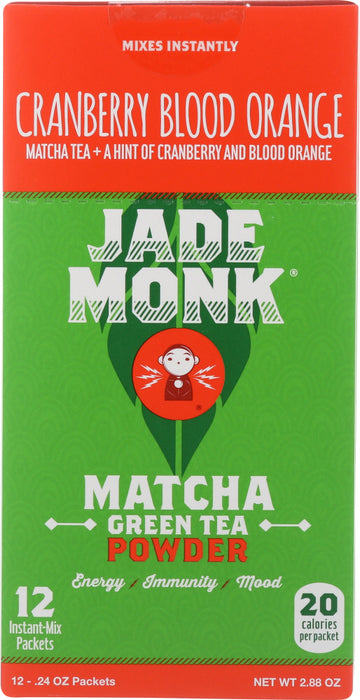 JADE MONK: Cranberry Blood Orange Matcha Tea, 2.88 oz