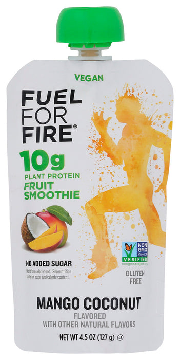FUEL FOR FIRE: Mango Coconut Plant Protein Fruit Smoothie, 4.5 oz