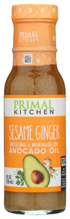 PRIMAL KITCHEN: Sesame Ginger Vinaigrette and Marinade, 8 oz