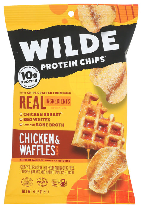 WILDE SNACKS: Chicken and Waffles Chips, 4 oz
