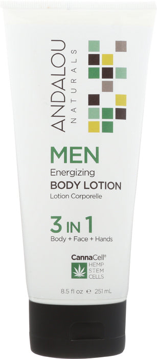 ANDALOU NATURALS: Men Energizing Body Lotion 3in1, 8.5 fo