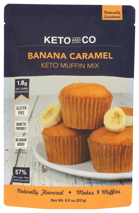 KETO & CO: Mix Muffin Banana Caramel, 8.8 oz