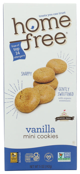 HOME FREE: Gluten Free Mini Vanilla Cookies, 5 oz