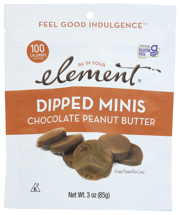 ELEMENT SNACKS: Chocolate Peanut Butter Fully Dipped Minis, 3 oz