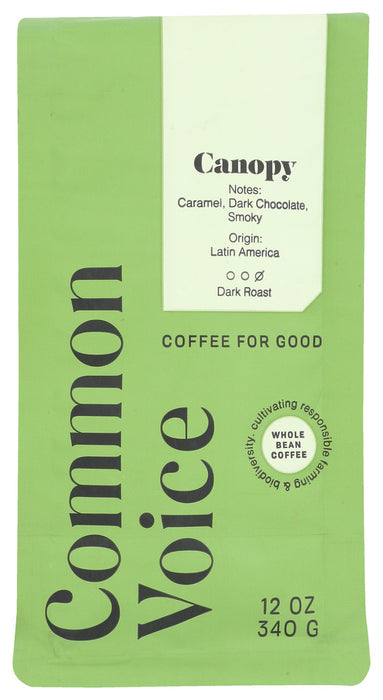 COMMON VOICE COFFEE CO: Canopy Dark Roast Coffee, 12 oz