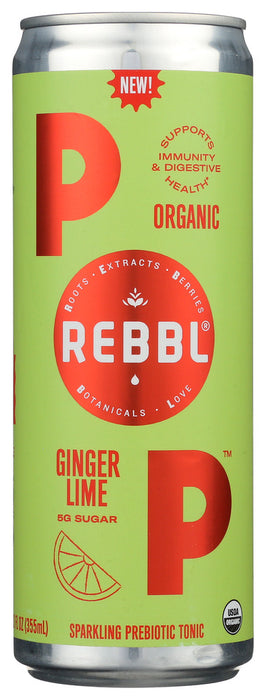 REBBL INC: Pop Ginger Lime, 12 fo