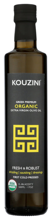 KOUZINI: Greek Organic Extra Virgin Olive Oil Ultra Premium, 16.9 fo