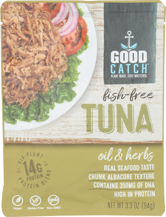 GOOD CATCH: Oil & Herbs Plant Based Tuna, 3.3 oz