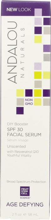 ANDALOU NATURALS: DIY Booster Facial Serum SPF 30 Unscented, 2 oz