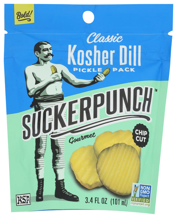 SUCKERPUNCH: Classic Dill Pickle Chips, 3.4 oz